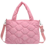Women Winter Quilted Nylon Cotton-padded Tote Bag