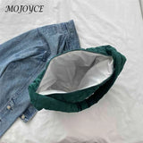 Women Quilted Plaid Tote Bag Soft Winter Large Capacity Solid Casual
