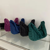 Women Quilted Plaid Messenger Bag Soft Large Capacity for Travel