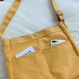 Japanese Women's Shoulder Bag - Canvas Crossbody School Bag