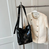 Women Weave Leather Shoulder Bag Lady Handbag Tote