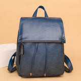 Women Leather Rucksack Student School Bag High Travel Backpack