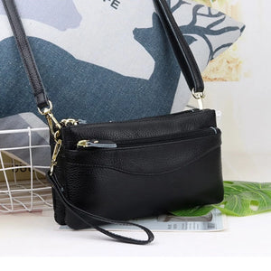 Soft Leather Flap Bag for Women Shoulder Crossbody Mini Clutch Bag