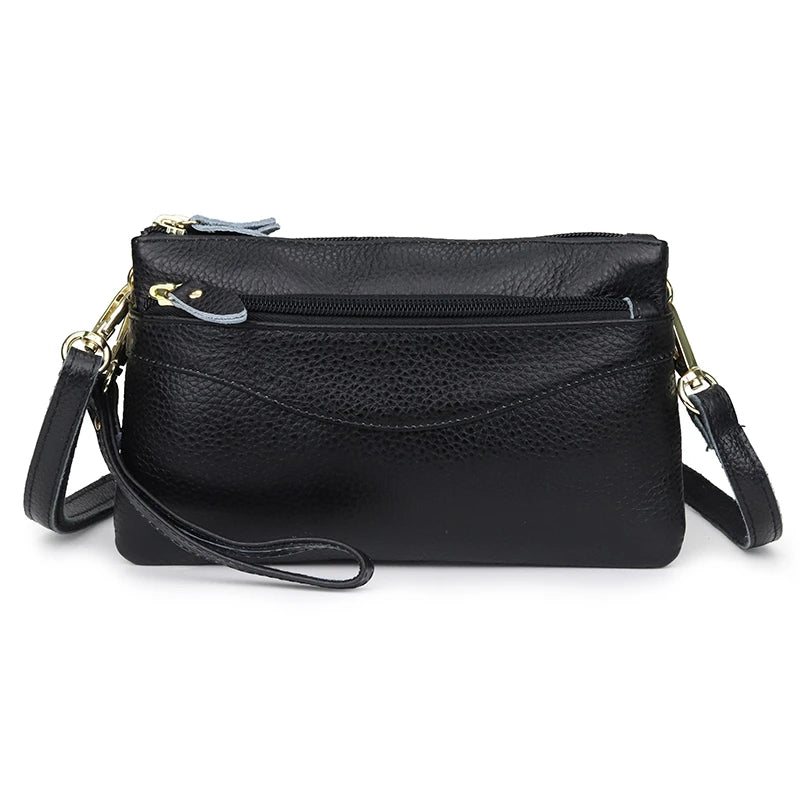 Soft Leather Flap Bag for Women Shoulder Crossbody Mini Clutch Bag
