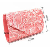 Floral Lace Evening Party Clutch Bag Bridal Wedding Purse Handbag