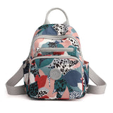 Floral Print Nylon Travel Bagpack Phone Purse Rugzak Mini Backpack for Girls