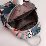 Floral Print Nylon Travel Bagpack Phone Purse Rugzak Mini Backpack for Girls