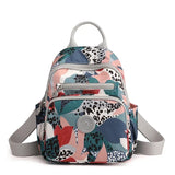 Floral Print Nylon Travel Bagpack Phone Purse Rugzak Mini Backpack for Girls