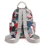 Floral Print Nylon Travel Bagpack Phone Purse Rugzak Mini Backpack for Girls