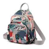 Floral Print Nylon Travel Bagpack Phone Purse Rugzak Mini Backpack for Girls