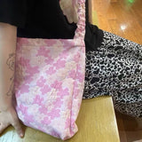 Floral Shoulder Bag Canvas Large Capacity Cross-body