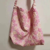 Floral Shoulder Bag Canvas Large Capacity Cross-body