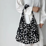 Floral Shoulder Bags Students Cross-body Casual Totes Bag Retro Cotton Handbags
