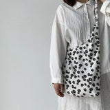 Floral Shoulder Bags Students Cross-body Casual Totes Bag Retro Cotton Handbags