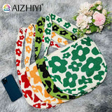 Women Flower Knitted Shoulder Bag Handbag Large Capacity Travel Tote