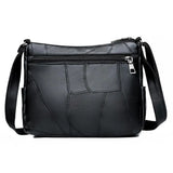 Women Flower Printed PU Leather Crossbody Bag Large Capacity Shoulder Bag