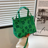 Women Flower Shoulder Bag Female Casual Crossbody Bag Printing Portable Bag