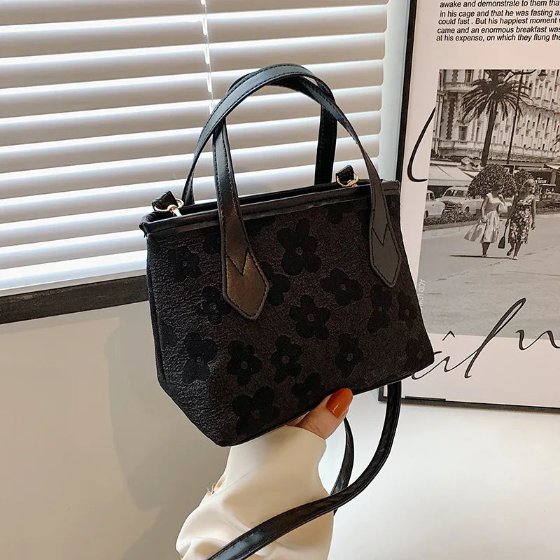 Women Flower Shoulder Bag Female Casual Crossbody Bag Printing Portable Bag