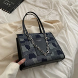 Women Flower Totes Ins Large Capacity Shoulder Handbag Pure All-Match