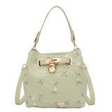 Women Flowers Embroidery Handbag Crossbody Bag Shoulder Bag