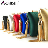 Women Fold Evening Clutch Bags Diamond Bow Banquet Purse With Chains