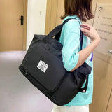Women Foldable Large Capacity Travel Wet Dry Separation Shoulder Bag