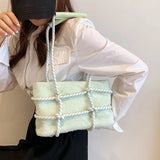 Women Large Capacity Shoulder Bag Mesh Totes All-match Handbag Female
