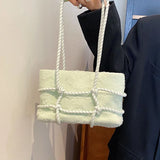 Women Large Capacity Shoulder Bag Mesh Totes All-match Handbag Female