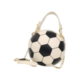Women Football Shaped Cross Body Bag Round Handbag Messenger Bag