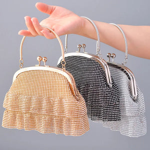 Fringe Banquet Handbags Diamond-Studded Tassel Evening Bags Women Wedding D