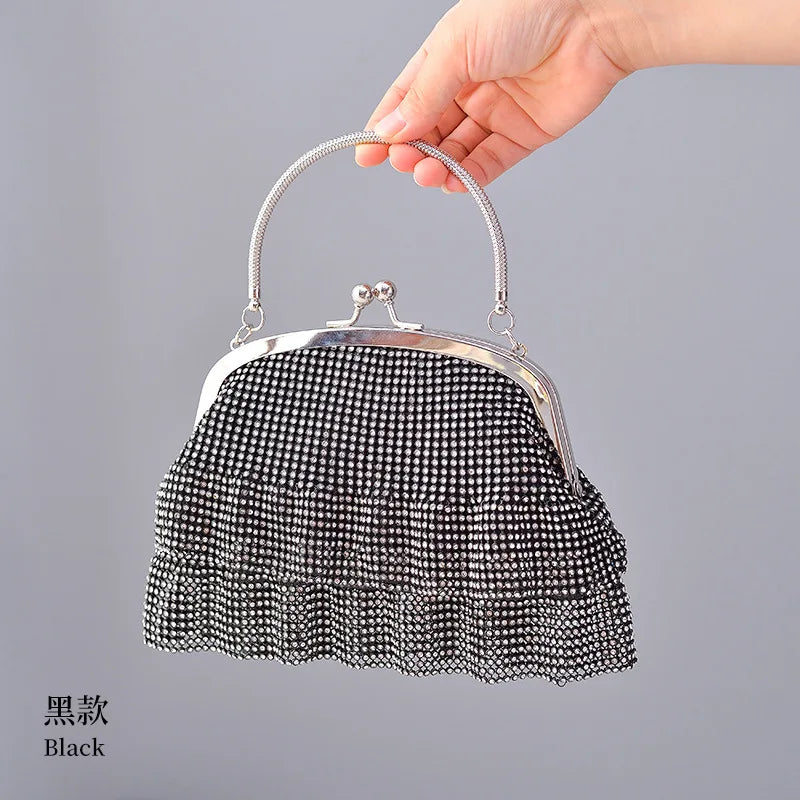 Fringe Banquet Handbags Diamond-Studded Tassel Evening Bags Women Wedding D