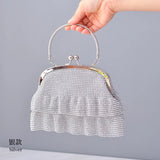 Fringe Banquet Handbags Diamond-Studded Tassel Evening Bags Women Wedding D
