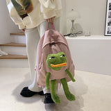 Japanese Cartoon Girl Frog Backpack Large Capacity Student Schoolbag