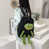 Japanese Cartoon Girl Frog Backpack Large Capacity Student Schoolbag