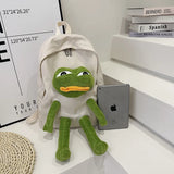 Japanese Cartoon Girl Frog Backpack Large Capacity Student Schoolbag