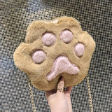 Plush Cat Paw Shoulder Bag for Women