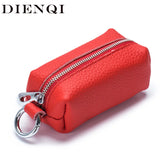 Cow Leather Key Chain Car Wallets Housekeeper Holders Box