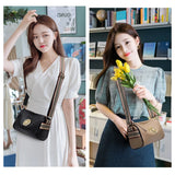 Metal Lock Women Leather Handbag