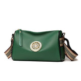 Metal Lock Women Leather Handbag