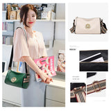 Metal Lock Women Leather Handbag
