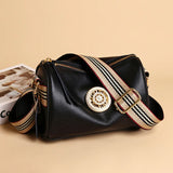 Women Leather Handbags with Metal Lock