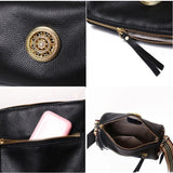 Women Leather Handbags with Metal Lock, Shoulder Bags