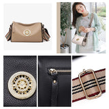 Metal Lock Women Leather Handbag