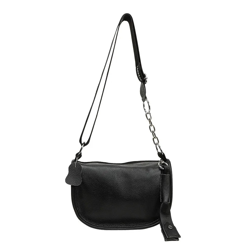 High Quality Women Leather Handbag Natural Cowhide Chain Shoulder Bag Tote