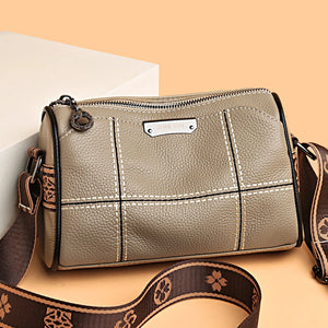 3-Layer Leather Handbag Crossbody Shoulder Bag