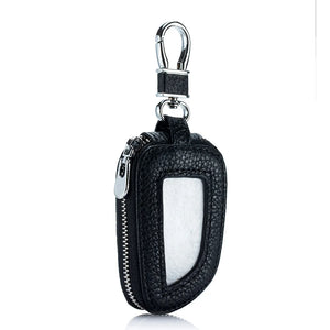 Leather Key Wallets Zipper Car Key Bag Large Capacity Key Case