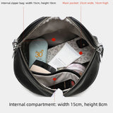 Women Leather Shoulder Bag Totes Waterproof Cowhide Handbag