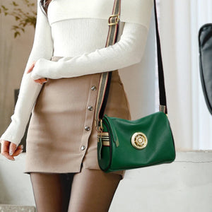 Women Leather Shoulder Bags Metal Lock Handbags Female Messenger Bag