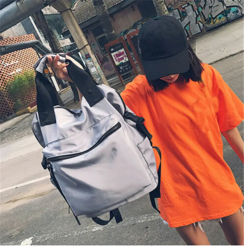 Women Girl School Backpack Laptop Shoulder Bag Nylon Multi-Function Female
