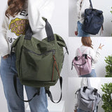 Women Girl School Backpack Laptop Shoulder Bag Nylon Multi-Function Female